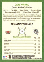 2003 Fleer Tradition Update Carl Pavano #U9