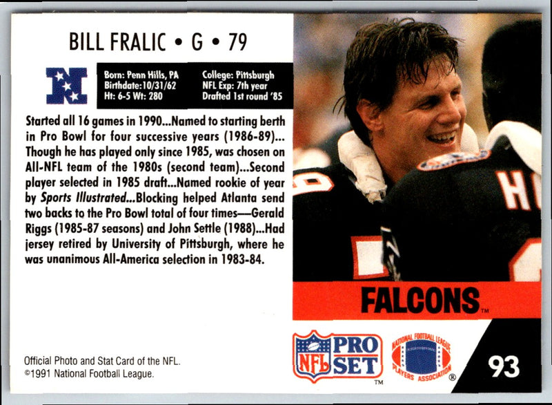 1991 Pro Set Bill Fralic