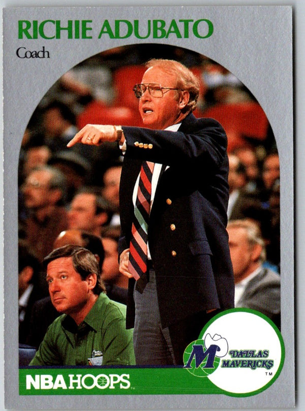 1990 Hoops Richie Adubato #310 Rookie