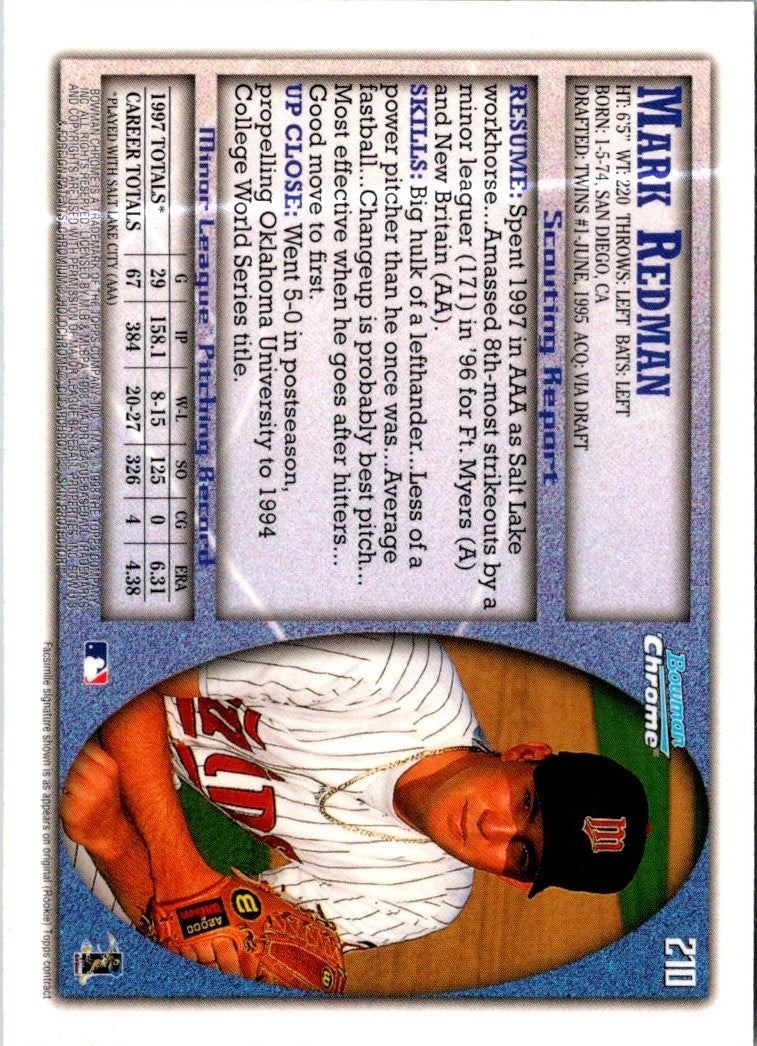 1998 Bowman Chrome Mark Redman