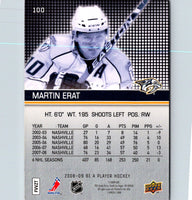 2008 Upper Deck Be a Player Martin Erat #100