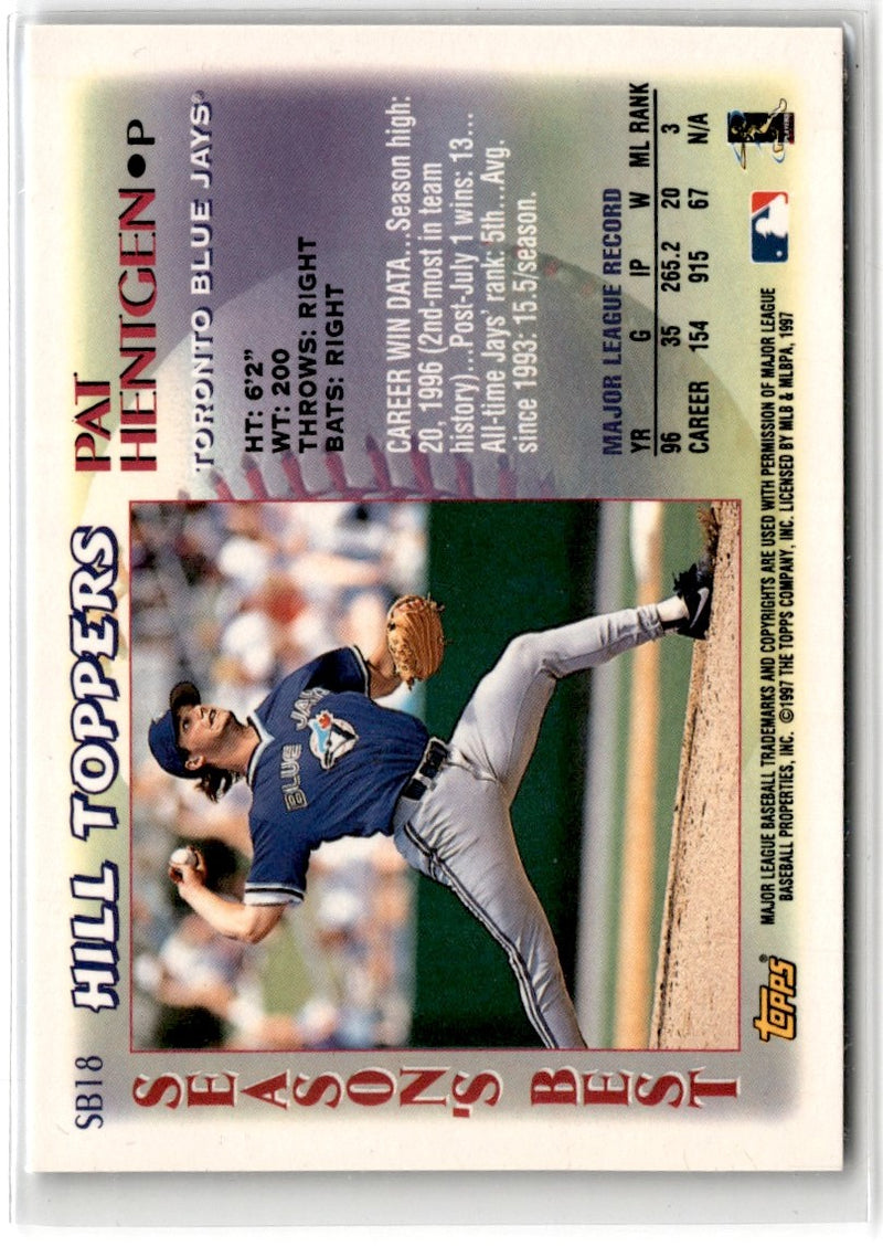 1997 Topps Chrome Season's Best Pat Hentgen