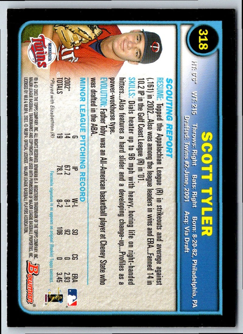 2003 Bowman Scott Tyler