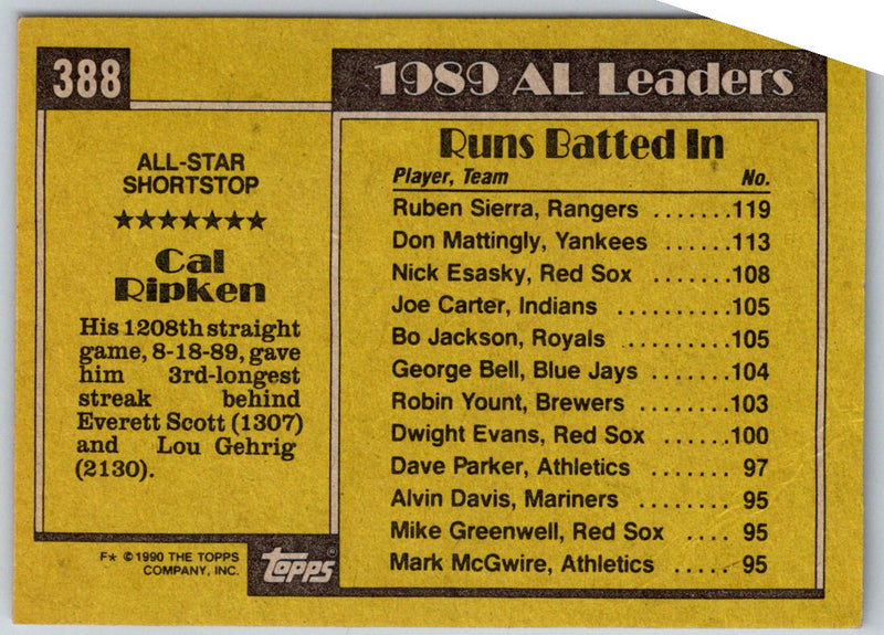 1990 Topps Cal Ripken