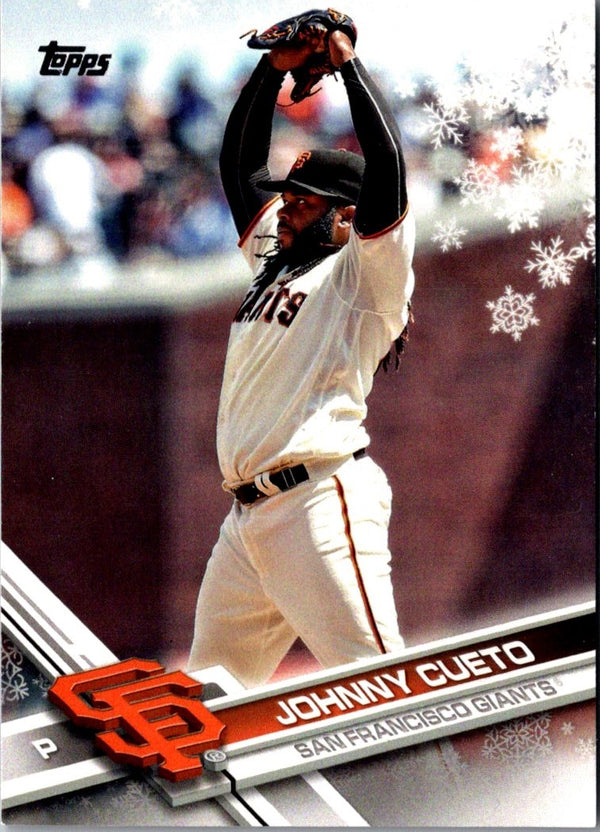 2017 Topps Holiday Johnny Cueto #HMW57