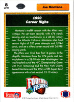 1991 Upper Deck Football Heroes Joe Montana Joe Montana #8