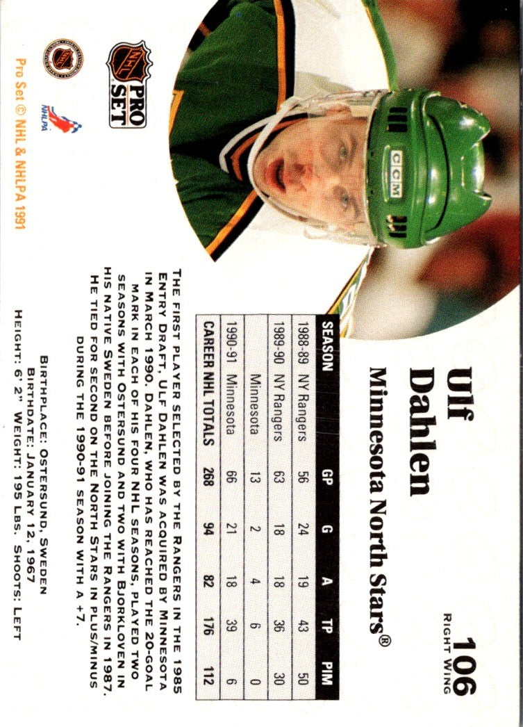 1991 Pro Set Ulf Dahlen