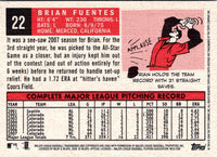 2008 Topps Heritage Brian Fuentes #22
