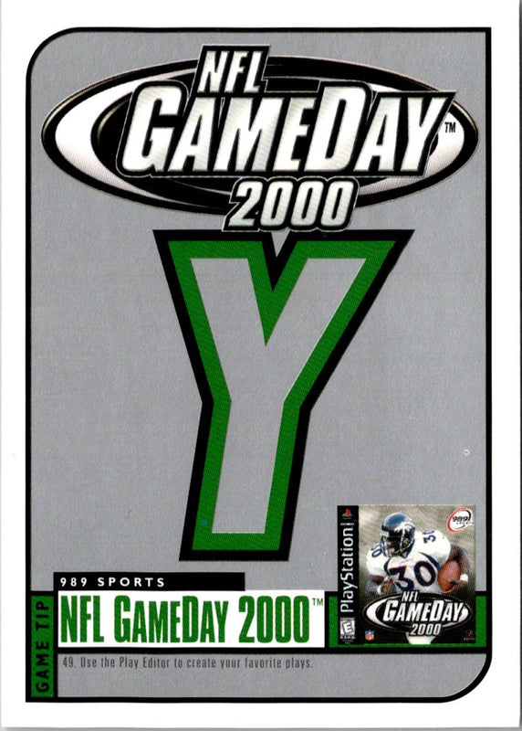 1999 UD NFL GameDay 2000 - Y #NNO
