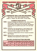 1981 Donruss Larry Milbourne #486