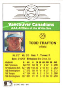 1990 CMC Vancouver Canadians Todd Trafton
