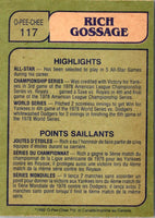 1982 O-Pee-Chee Rich Gossage #117