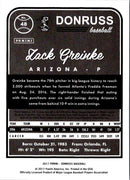 2017 Donruss Zack Greinke