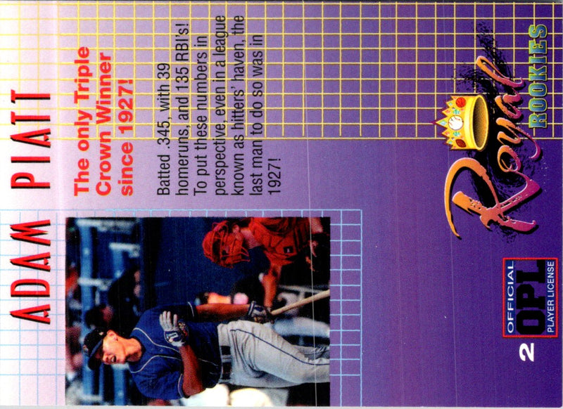 2000 Royal Rookies Adam Piatt Player of the Year Adam Piatt