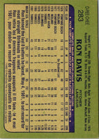 1982 O-Pee-Chee Ron Davis #283