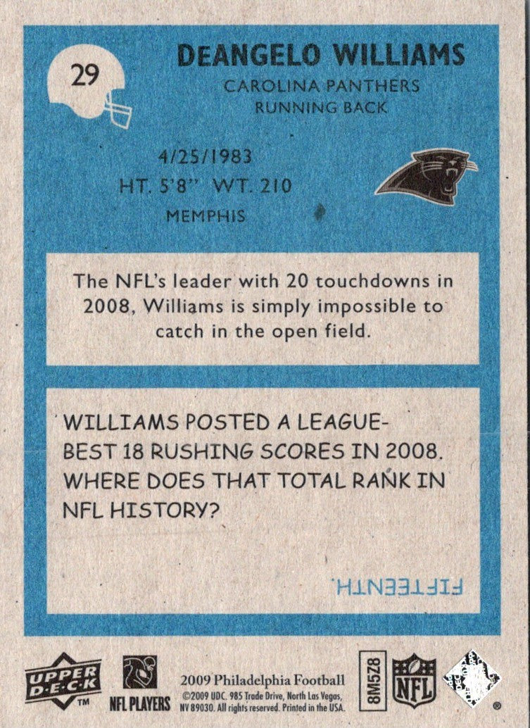 2009 Upper Deck DeAngelo Williams