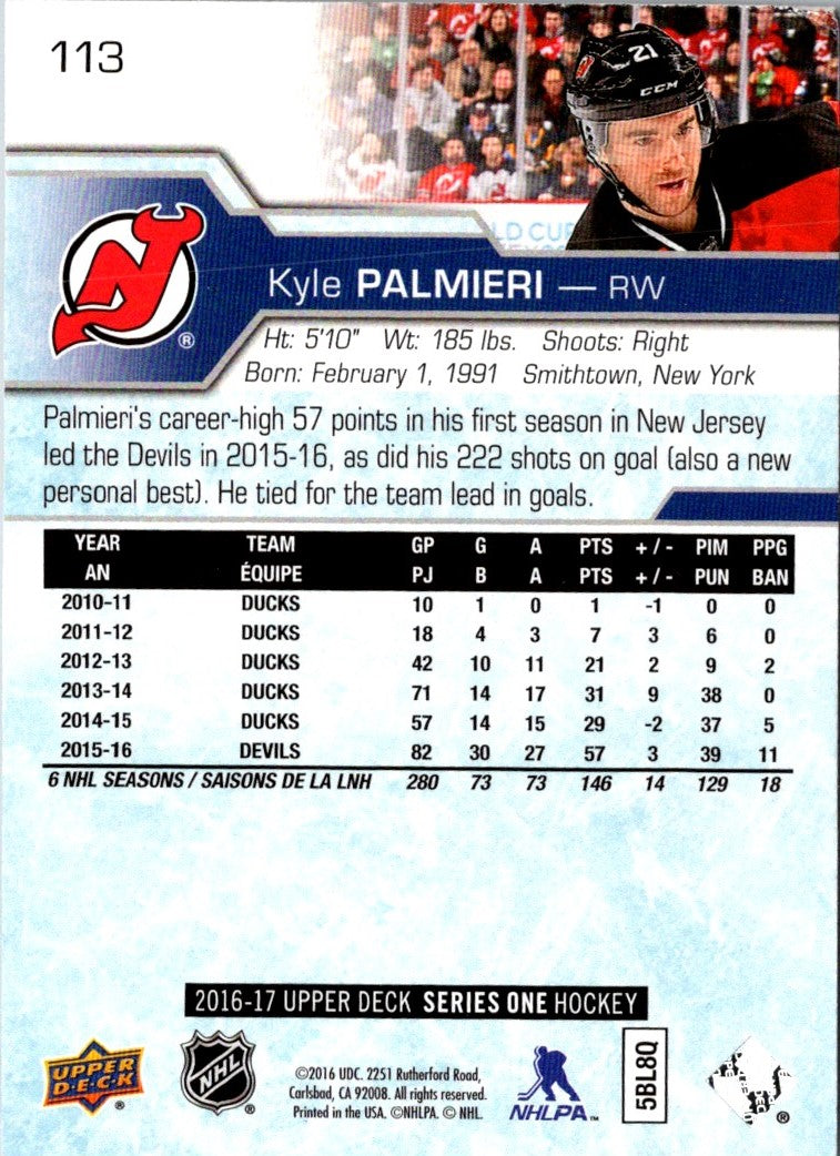 2016 Upper Deck Kyle Palmieri