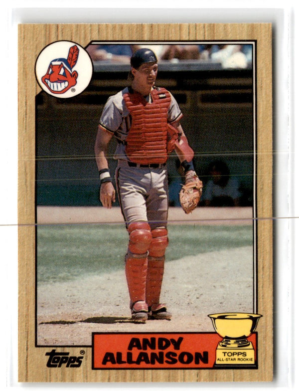 1987 Topps Tiffany Andy Allanson #436 Rookie