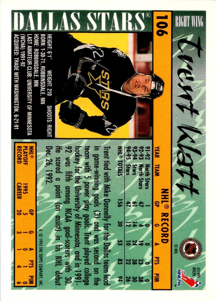 1995 Topps Trent Klatt