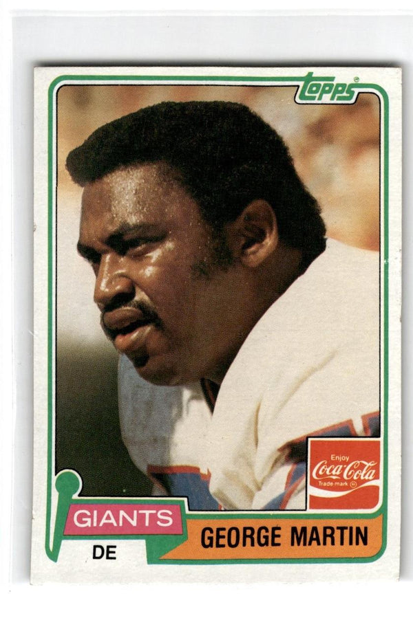 1981 Topps Coca-Cola New York Giants George Martin #7