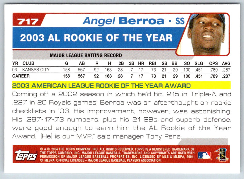 2004 Topps Angel Berroa