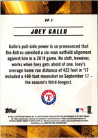 2018 Topps Fire Power Producers Joey Gallo #PP-1