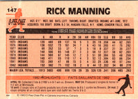 1983 O-Pee-Chee Rick Manning #147