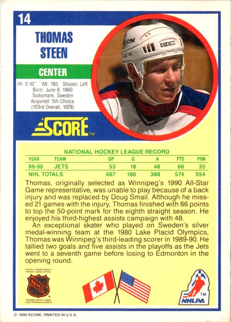 1990 Score Thomas Steen