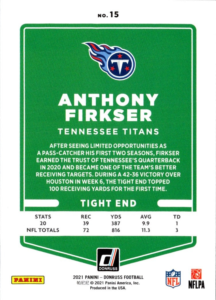 2021 Donruss Anthony Firkser