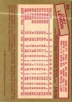1985 O-Pee-Chee Chet Lemon #20