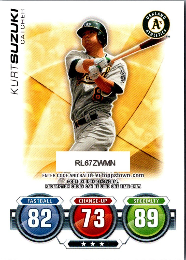 2010 Topps Update Attax Code Cards Kurt Suzuki