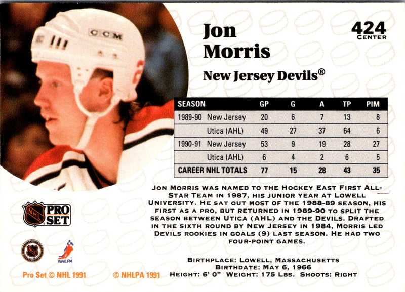 1991 Pro Set Jon Morris