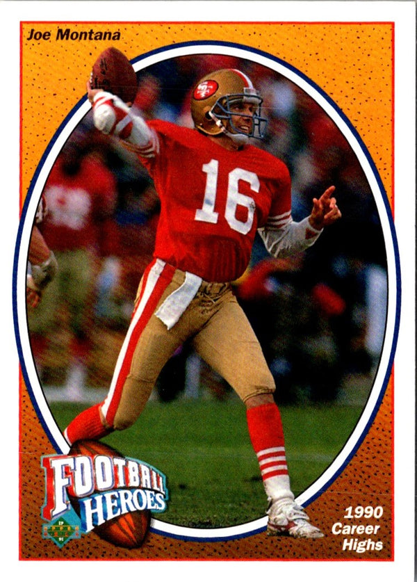 1991 Upper Deck Football Heroes Joe Montana Joe Montana #8