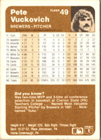 1983 Fleer Pete Vuckovich #49