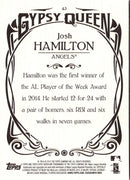 2015 Topps Gypsy Queen Josh Hamilton