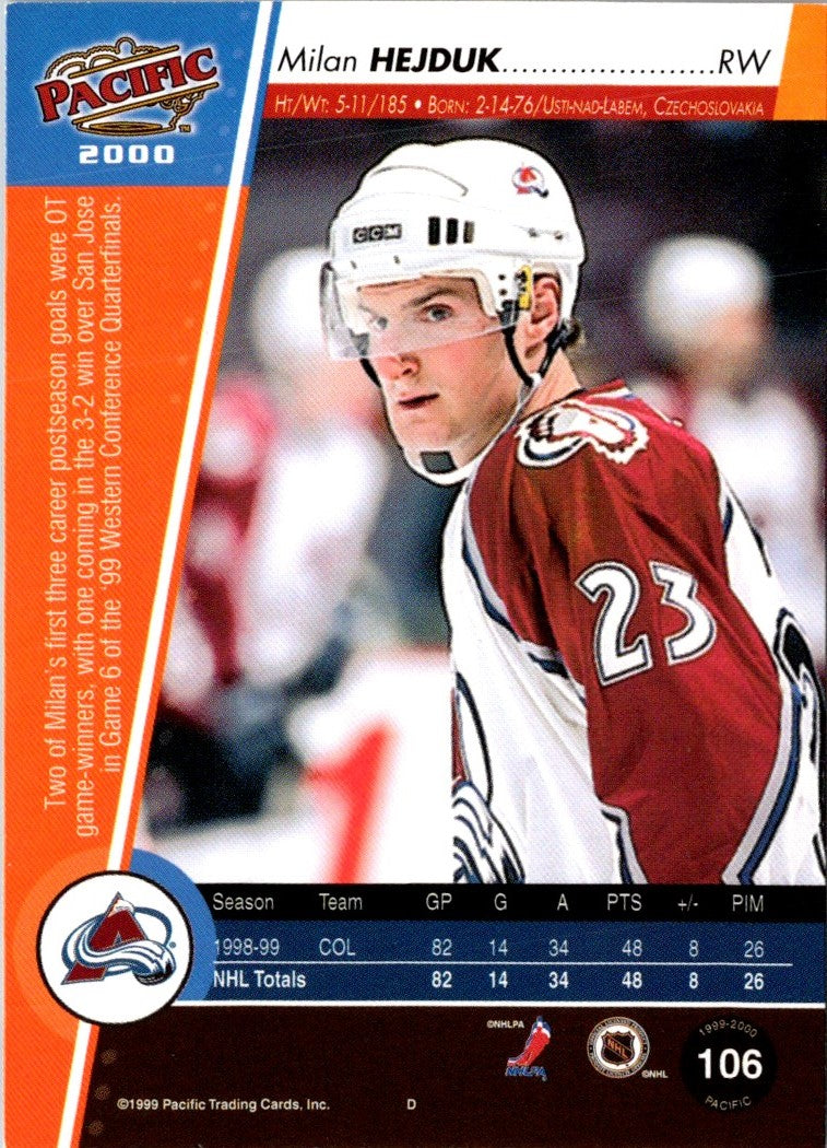 1999 Pacific Milan Hejduk