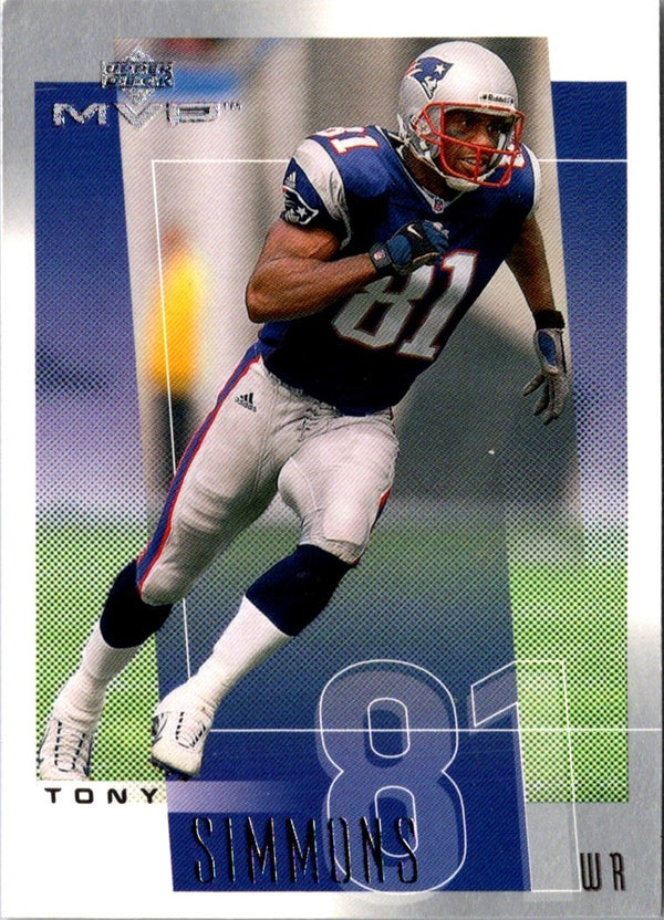 2001 Upper Deck MVP Tony Simmons #157