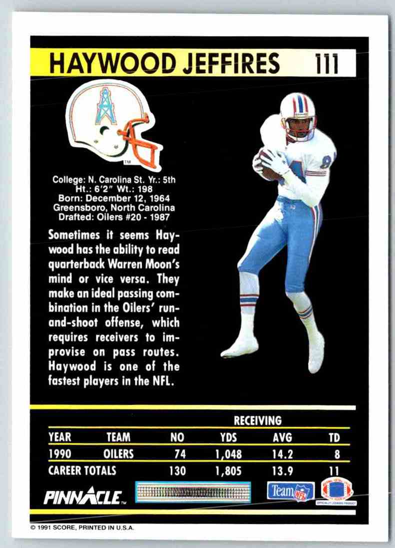 1991 Pinnacle Haywood Jeffires