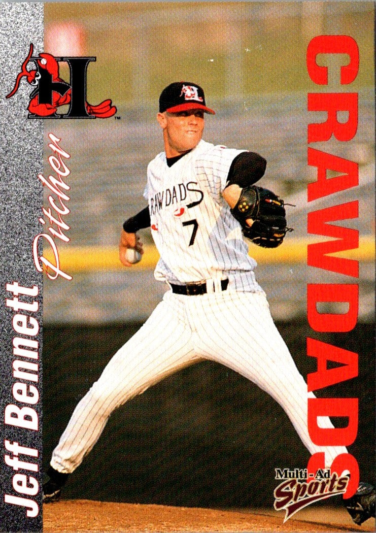2000 Multi-Ad Hickory Crawdads Jeff Bennett