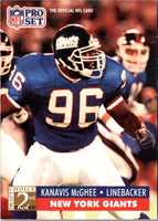 1991 Pro Set Kanavis McGhee #784 Rookie