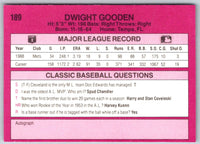 1989 Classic Travel Dwight Gooden #189