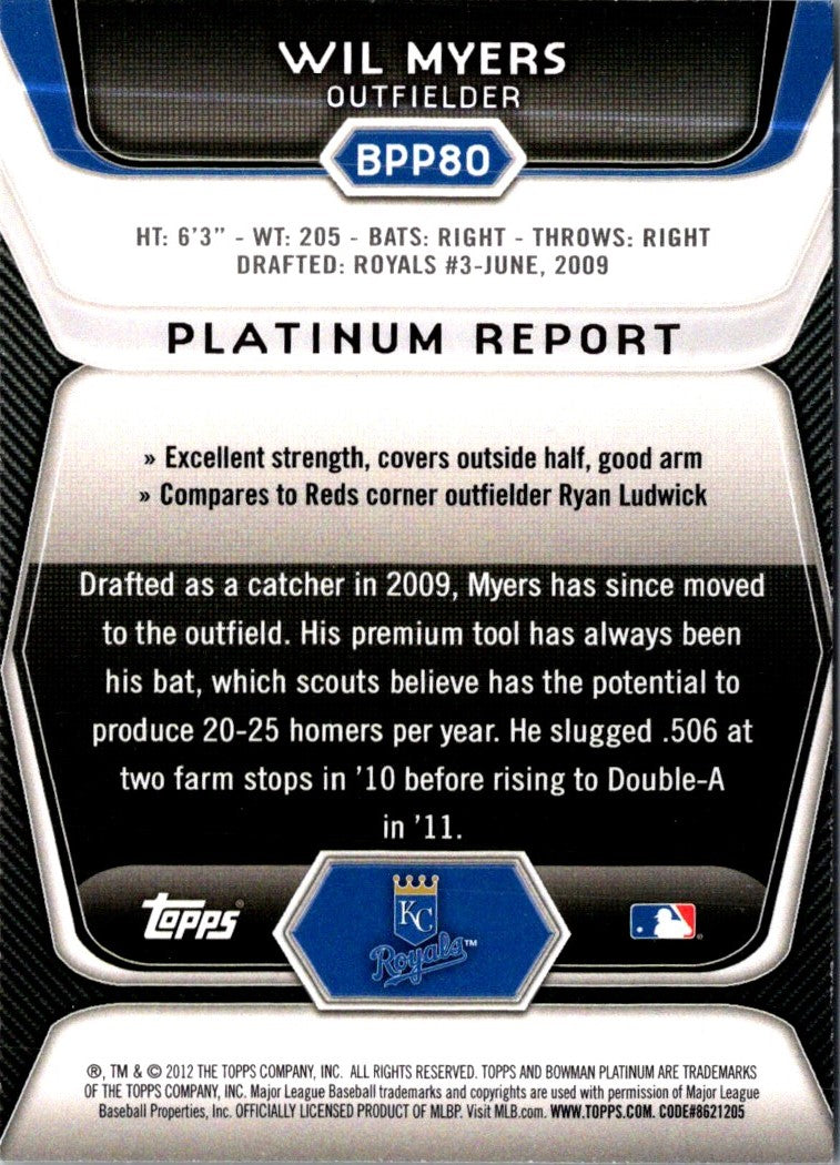 2012 Bowman Platinum Prospects Wil Myers