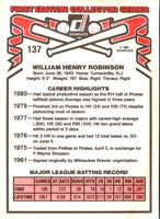 1981 Donruss Bill Robinson #137