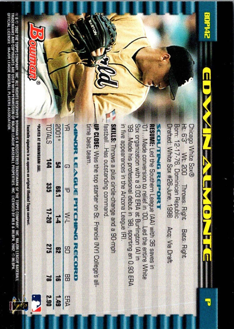 2002 Bowman Draft Picks & Prospects Edwin Almonte