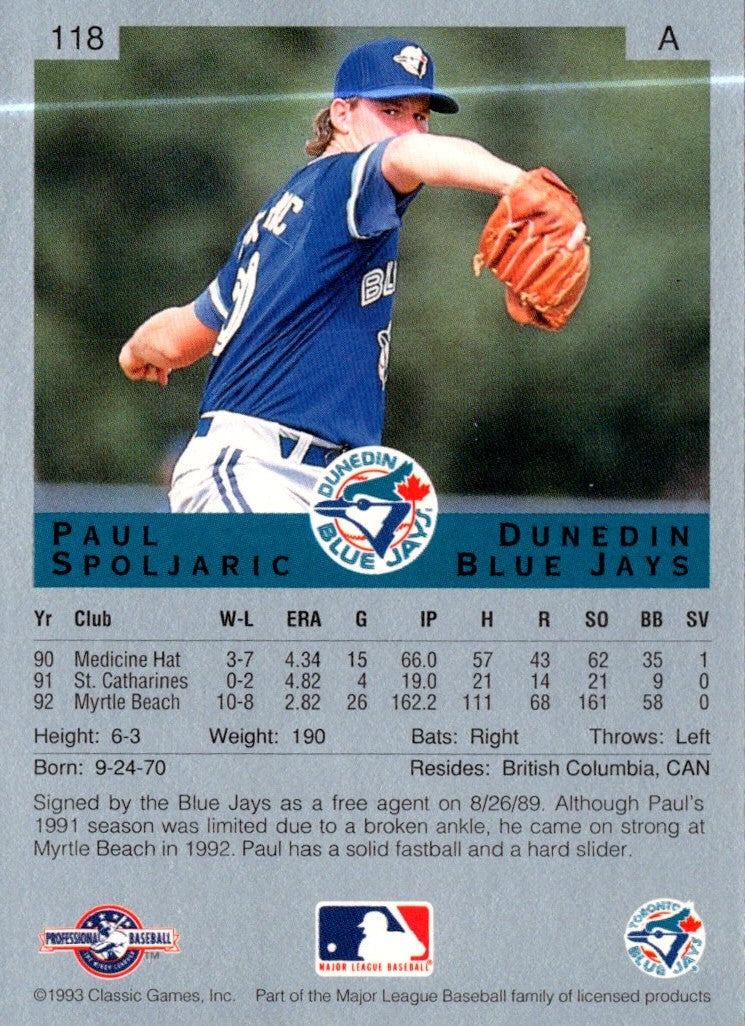 1993 Classic Best Paul Spoljaric