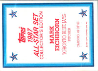 1987 Topps Glossy Send-Ins Mark Eichhorn #49
