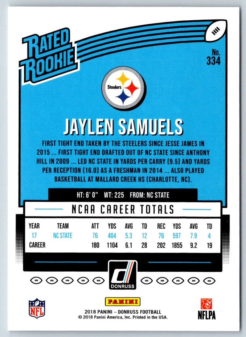 2018 Donruss Jaylen Samuels