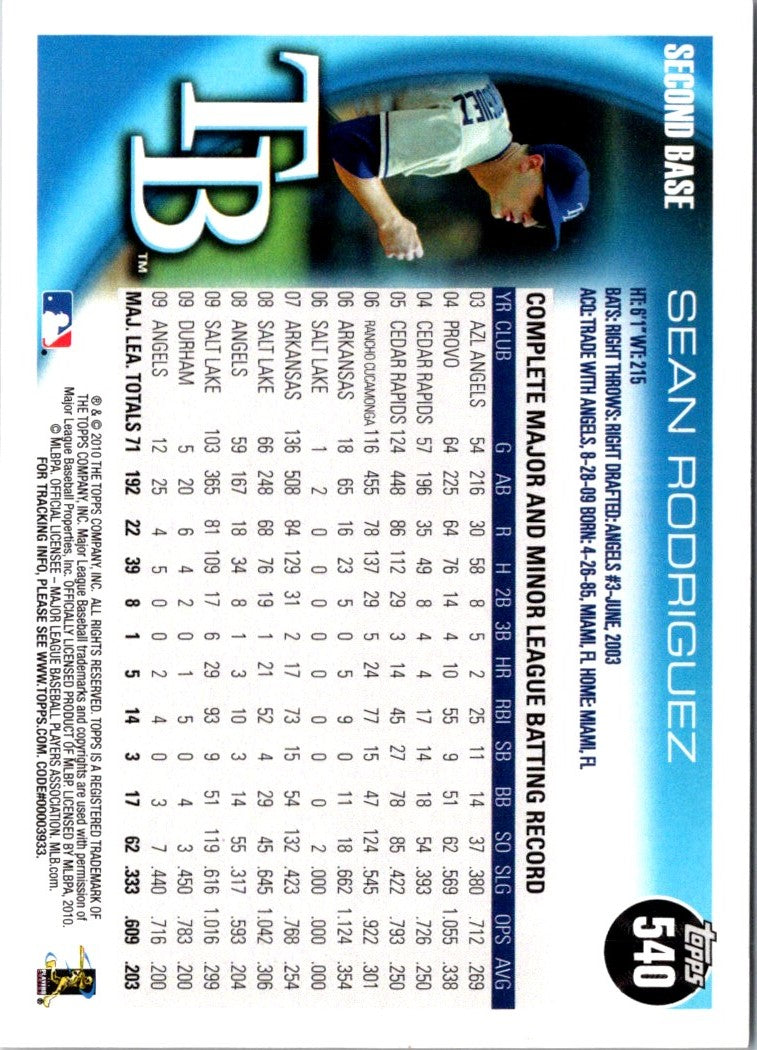 2010 Topps Sean Rodriguez