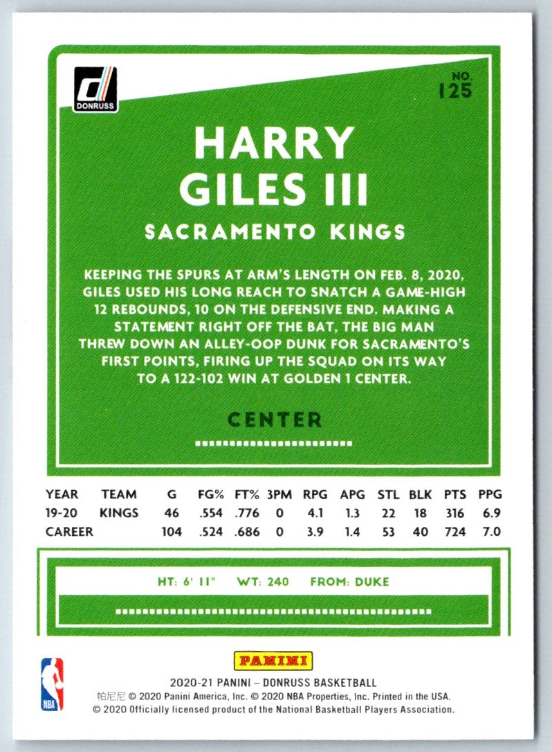 2019 Donruss Harry Giles