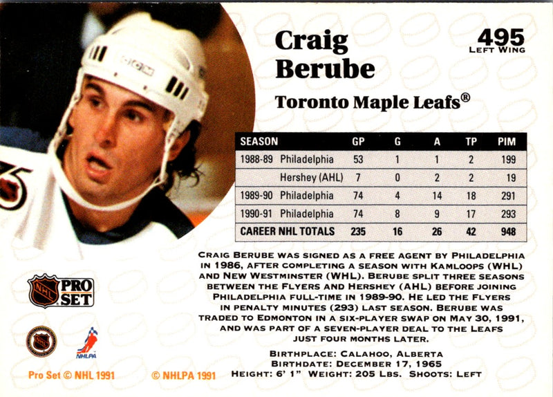 1991 Pro Set Craig Berube